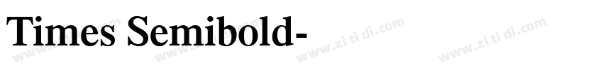 Times Semibold字体转换